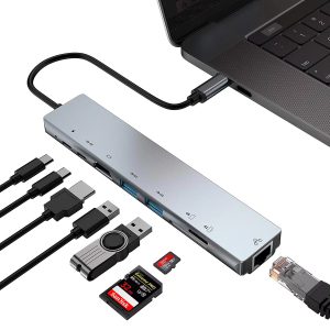 531271166 Eight in one docking station Type-C to network card HDMI multifunctional laptop converter