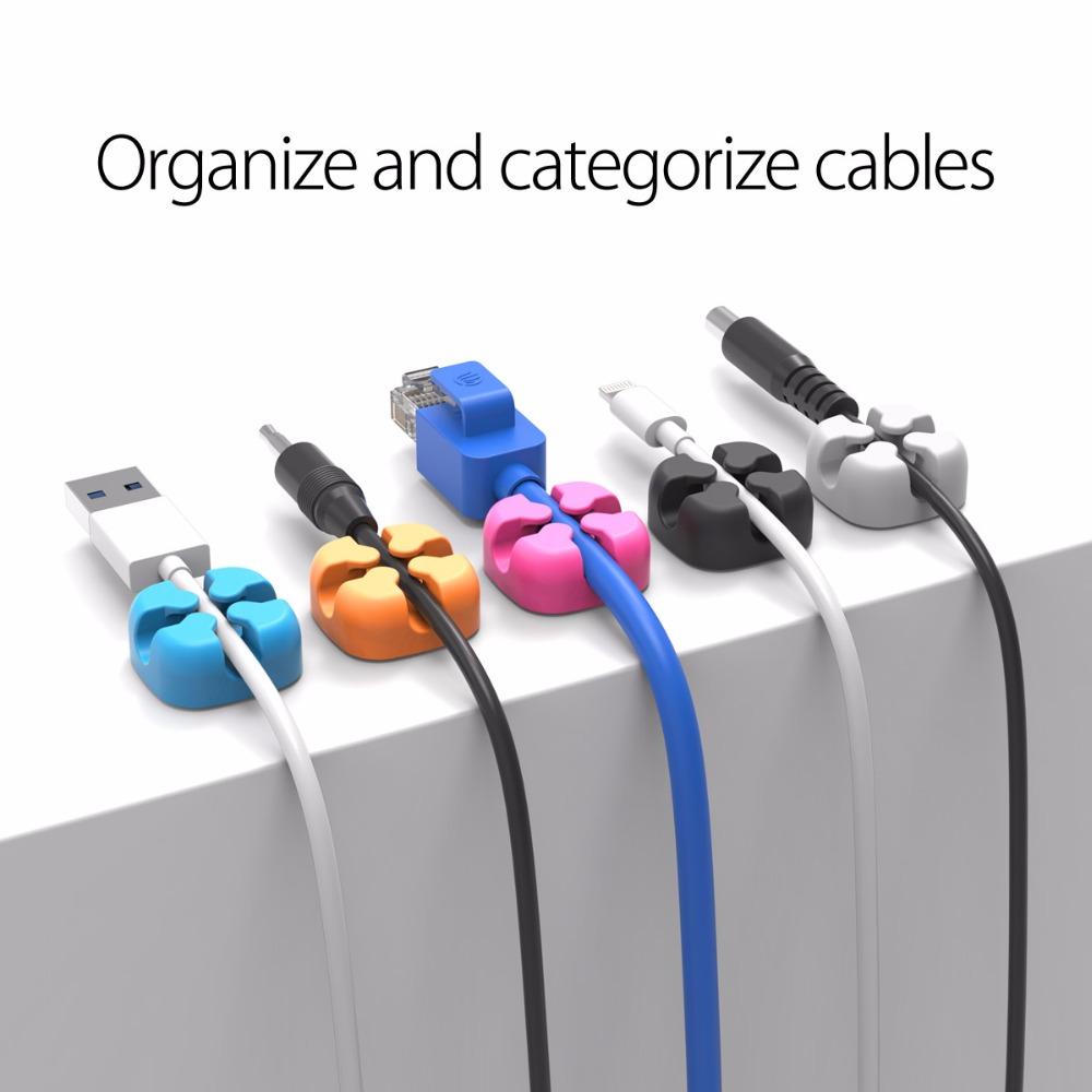ORICO 10Pcs Colorful Cable Winder Wire Storage Silicon Cable manager Holder Desk Tidy Organiser For Digital Cable - Image 3