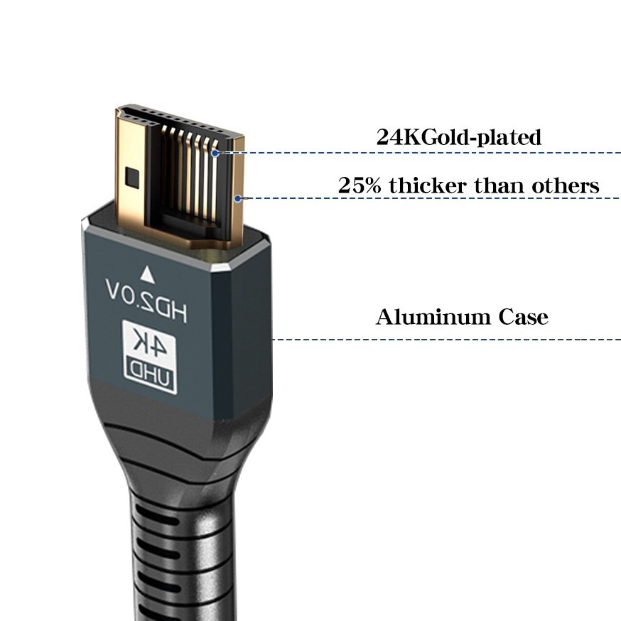 HDMI Cable Nylon Braided Aluminum Alloy High Quality 4K60 TV Connection Cable HDMI HD Cable 8K60 - Image 7
