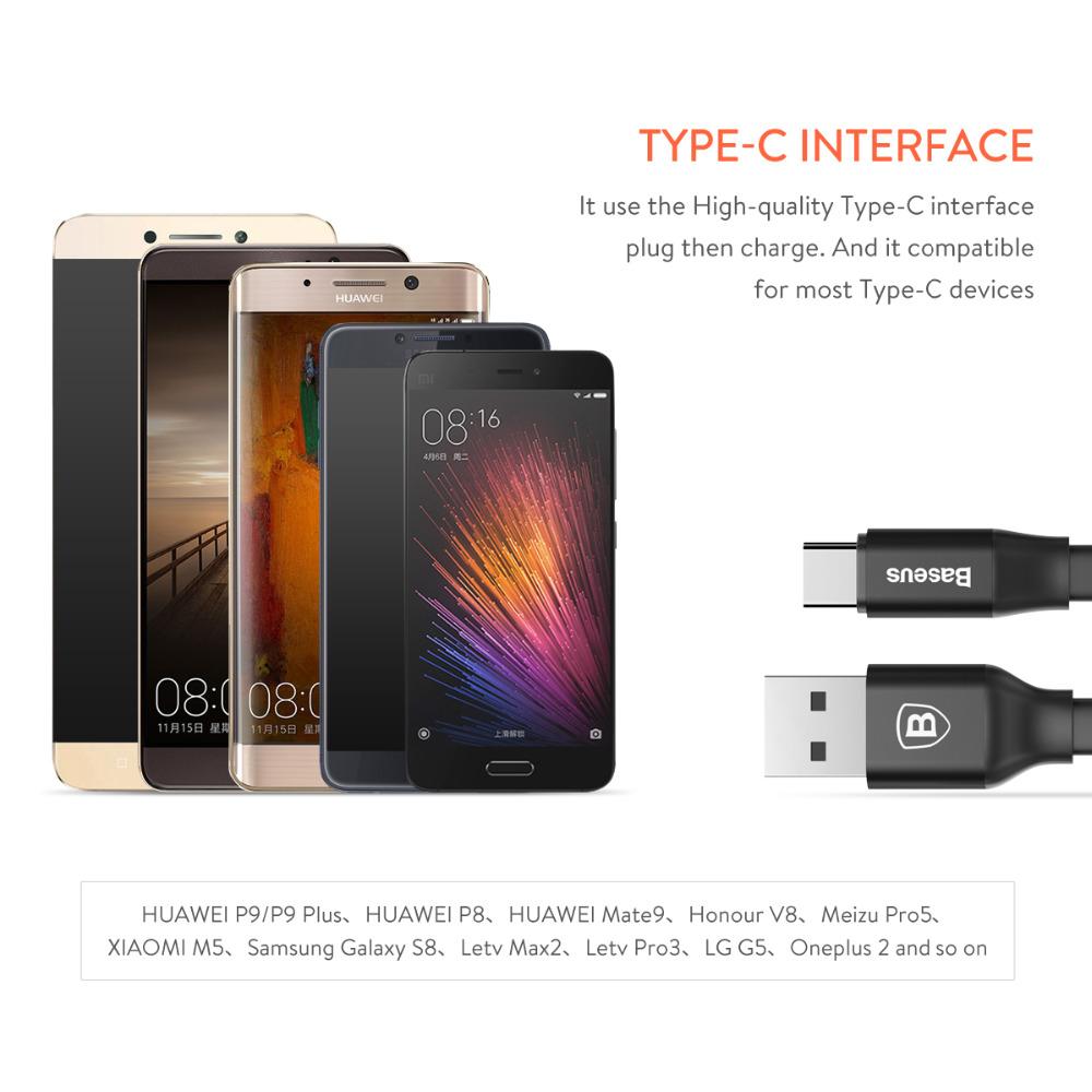 Baseus Portable C-Type Cable for Cell Phone Charger Cable Fast Charge USB C-Type Cable - Image 4