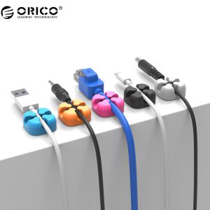 531271140 ORICO 10Pcs Colorful Cable Winder Wire Storage Silicon Cable manager Holder Desk Tidy Organiser For Digital Cable