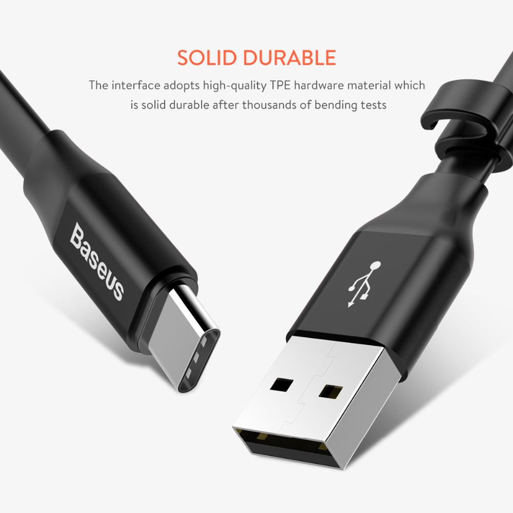 Baseus Portable C-Type Cable for Cell Phone Charger Cable Fast Charge USB C-Type Cable - Image 7
